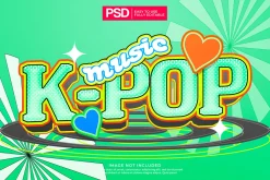 K-Pop y2k Editable Text Effects Pack