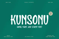 Kunsonu - Paint & Stamp Font