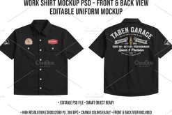 4K Work Shirt Mockup PSD Editable