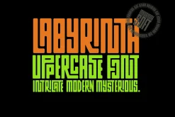 Labyrinth Upper Case Font