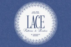 Lace pattern procreate brushes