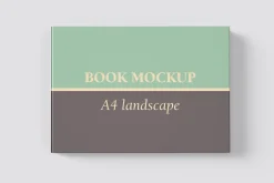 Landscape Book Mockup - 12 views