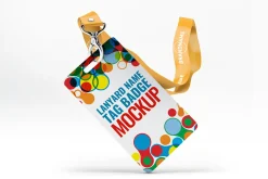 Lanyard Tag Badge Mock-Up