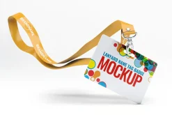 Lanyard Tag Badge Mock-Up