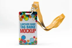 Lanyard Tag Badge Mock-Up