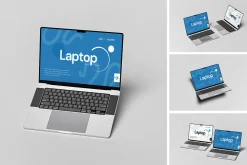 Laptop Mockup with Customizable Scre