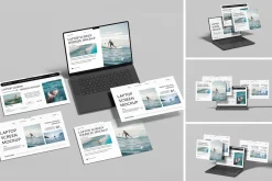 Laptop Screen Website Mockup
