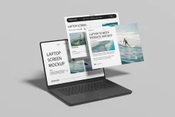 Laptop Screen Website Mockup