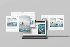 Laptop Screen Website Mockup