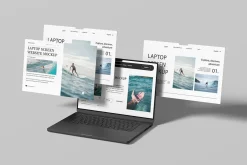 Laptop Screen Website Mockup