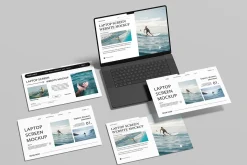 Laptop Screen Website Mockup