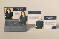 Laptop Screen Website Mockup