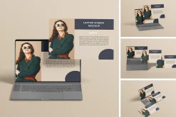 Laptop Screen Website Mockup