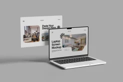 Laptop Screen Website Mockup