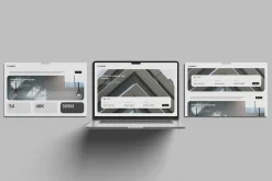 Laptop Screen Website Mockup PSD