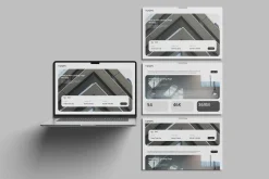 Laptop Screen Website Mockup PSD