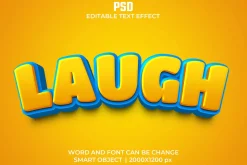 Laugh 3d Editable Psd Text Effect