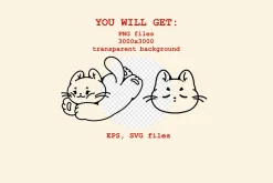 Lazy cute cats. Lineart collection