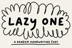 Lazy One - A Random Handwriting Font