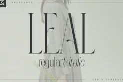 Leal typeface - regular & italic