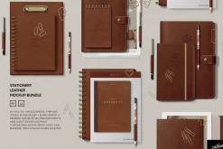 Leather Stationery Mockup Bundle