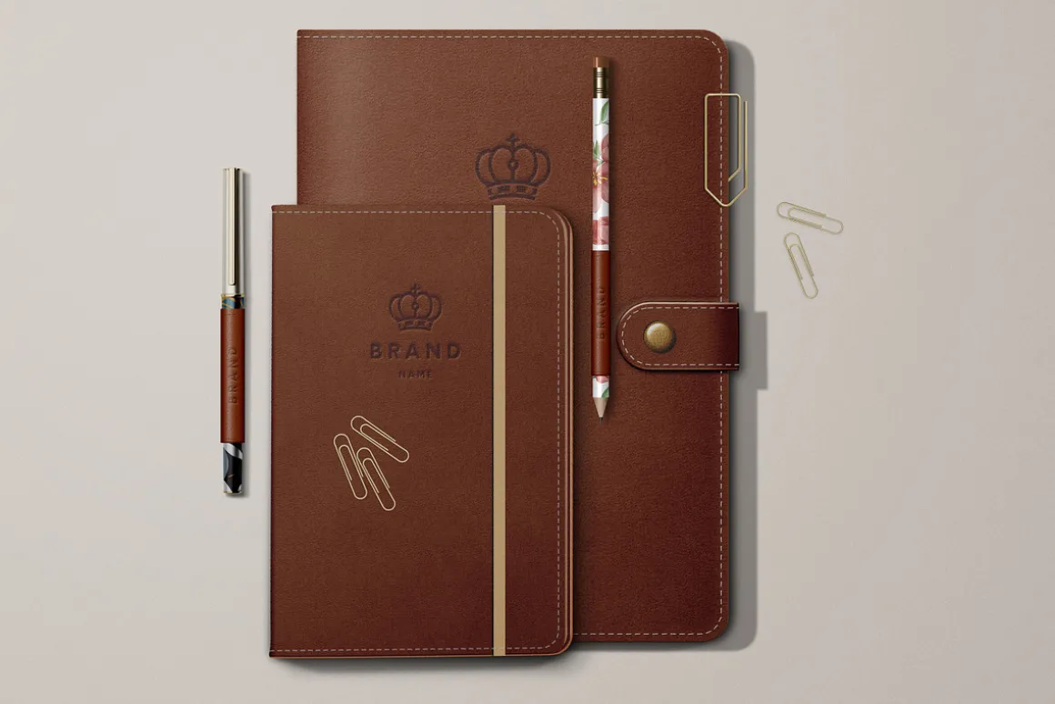 Leather Stationery Mockup Bundle