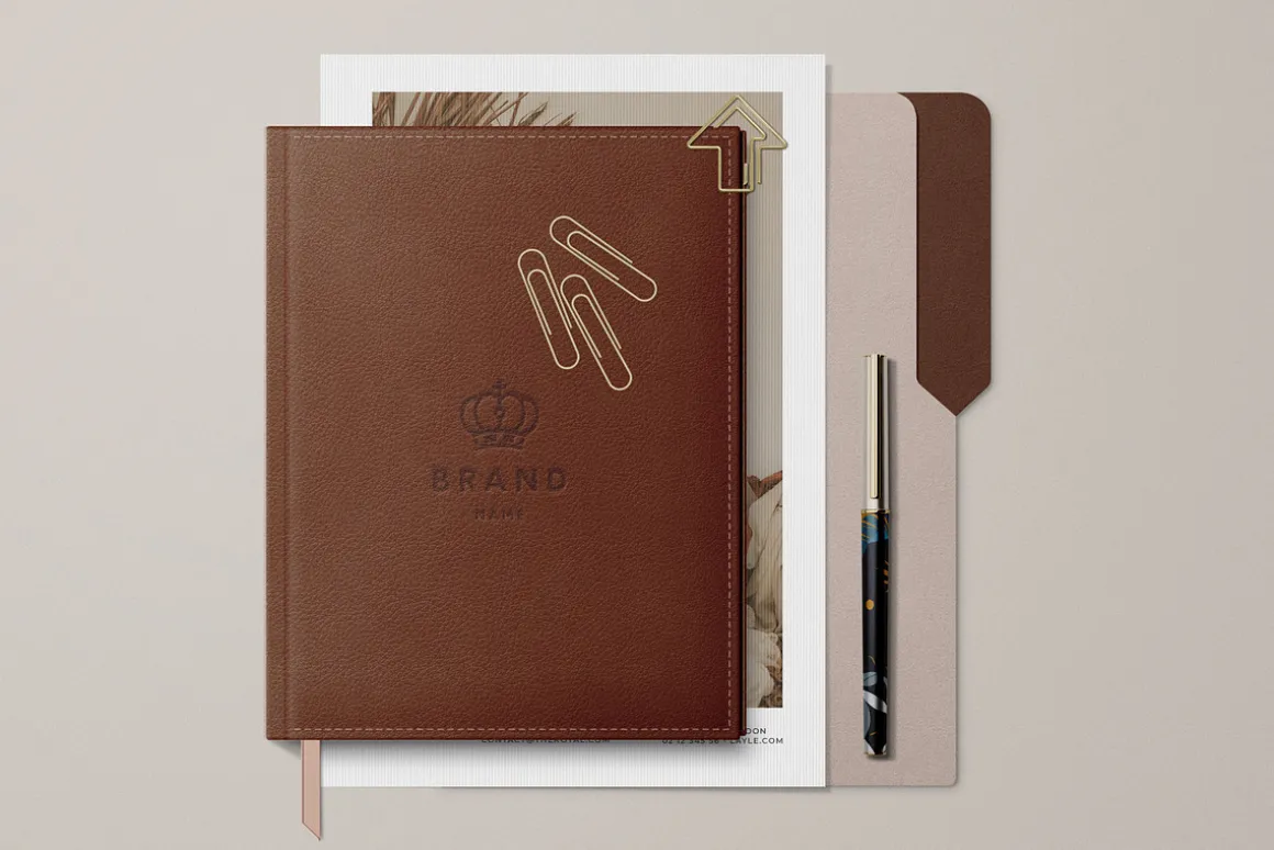 Leather Stationery Mockup Bundle