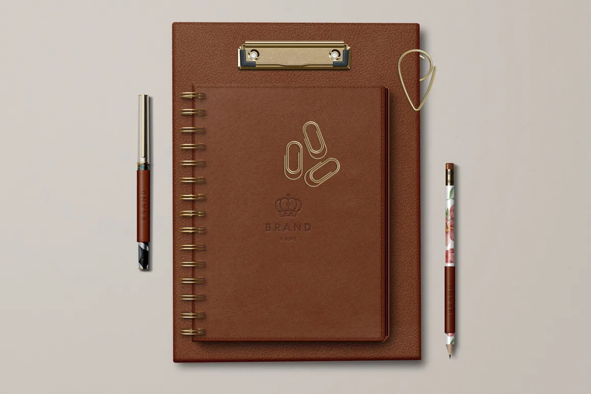 Leather Stationery Mockup Bundle
