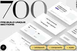 LecaloUI Wireframe kit – 700 Blocks