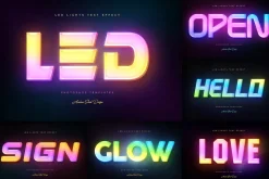 Led Lights Text Effects