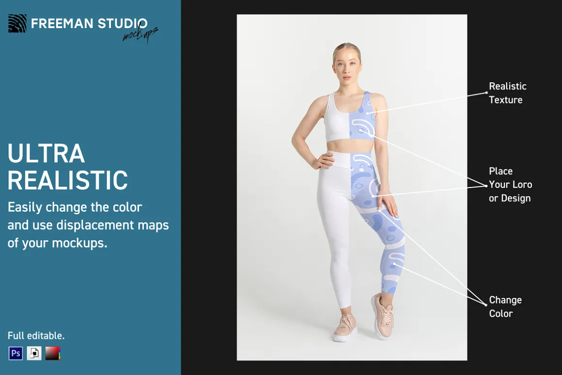 Leggings and Tank-Top Mock-Up Set