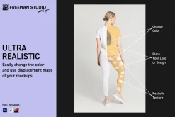 Leggings and T-Shirt Mock-Up Set