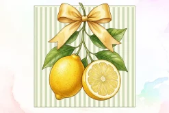 Lemon Coquette Bow Summer PNG