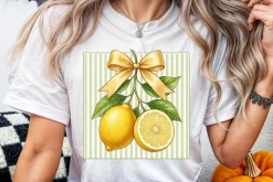 Lemon Coquette Bow Summer PNG