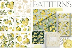 Lemon Watercolor illustration floral