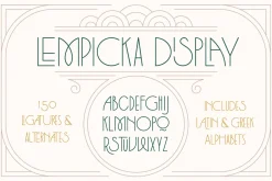 Lempicka Font Duo & Vector Ornaments