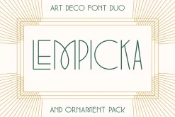 Lempicka Font Duo & Vector Ornaments