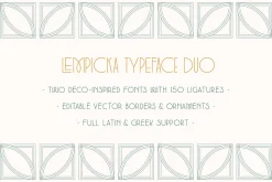 Lempicka Font Duo & Vector Ornaments