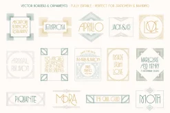 Lempicka Font Duo & Vector Ornaments