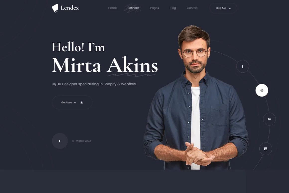 Lendex - Personal Portfolio Template