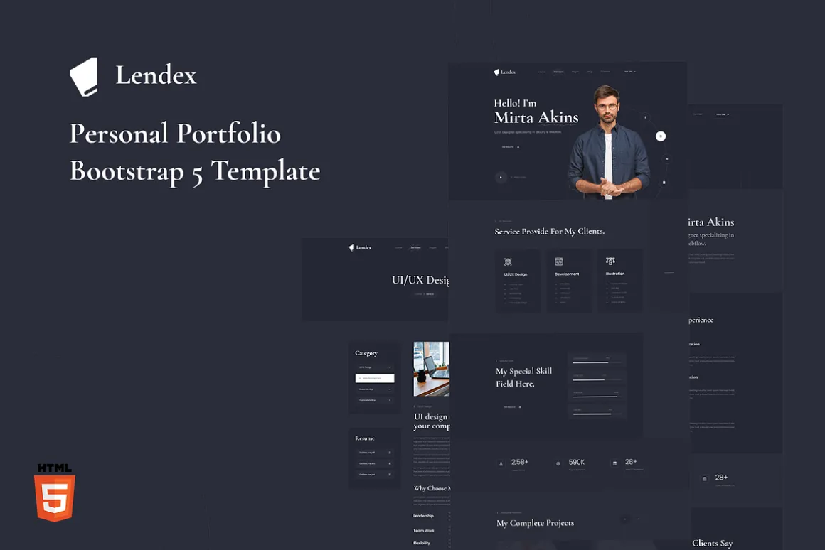 Lendex - Personal Portfolio Template
