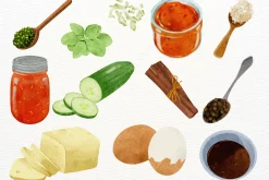 Let's Cook Watercolor Clipart