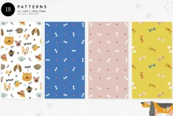 Let's Pawty. Dogs graphic collection