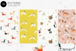 Let's Pawty. Dogs graphic collection