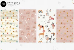 Let's Pawty. Dogs graphic collection