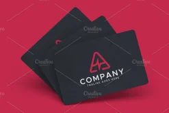 Letter A pulse logo design template