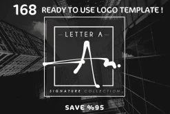 168 LETTER A SIGNATURE monogram logo