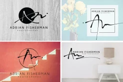 168 LETTER A SIGNATURE monogram logo
