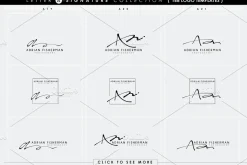 168 LETTER A SIGNATURE monogram logo