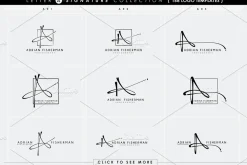 168 LETTER A SIGNATURE monogram logo